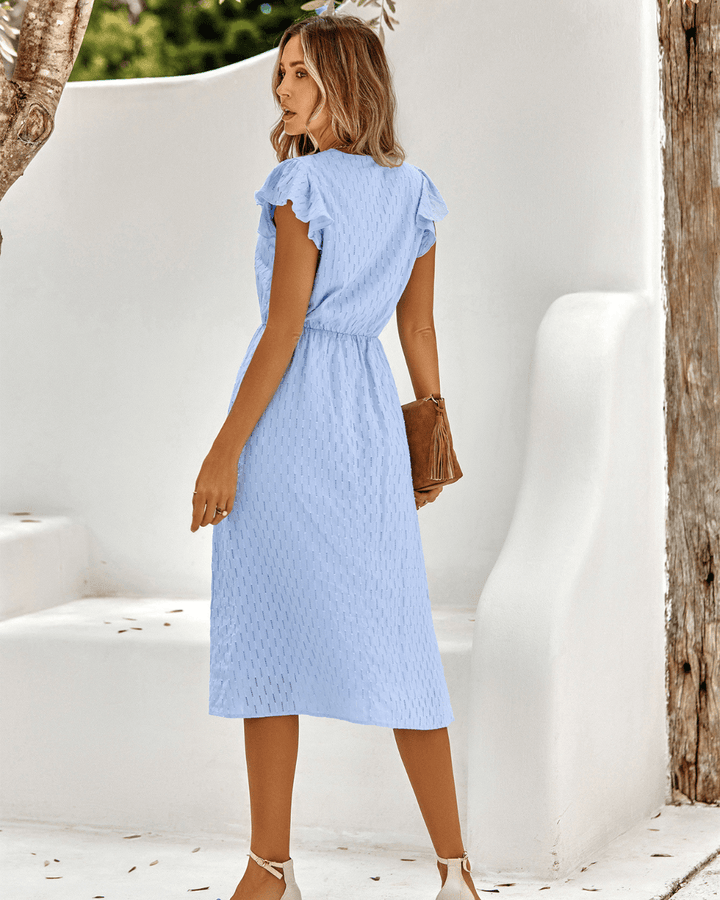 DELPHINE DRESS - CLASSIC ELEGANT MIDI DRESS