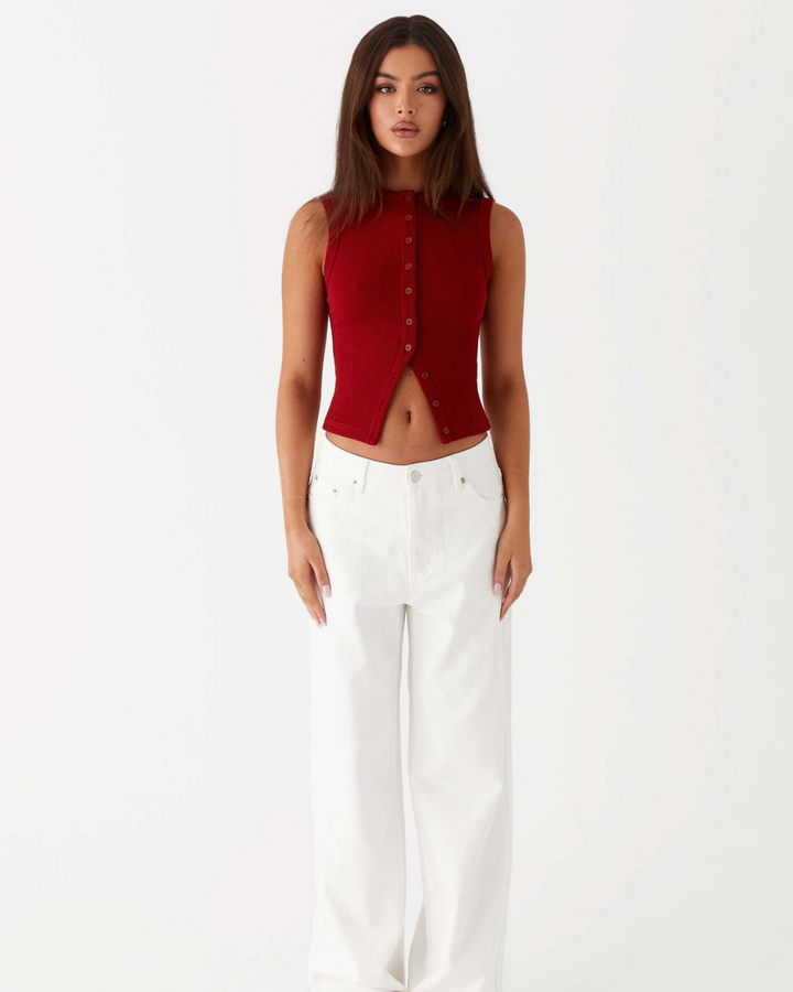 QUINN TOP - CHIC CLASSIC BUTTONED TOP