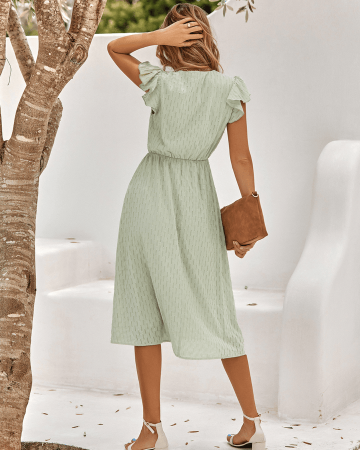 DELPHINE DRESS - CLASSIC ELEGANT MIDI DRESS