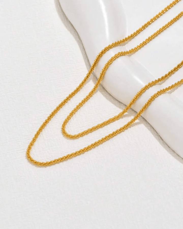 LUXE DOUBLE LAYER CHAIN NECKLACE