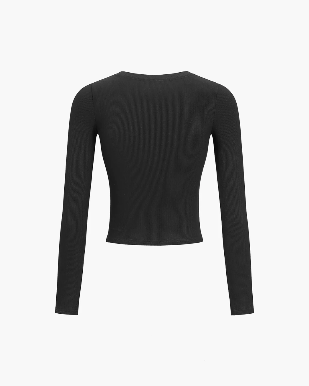 TESSA TOP - FITTED BUTTONED LONG SLEEVE CROP TOP