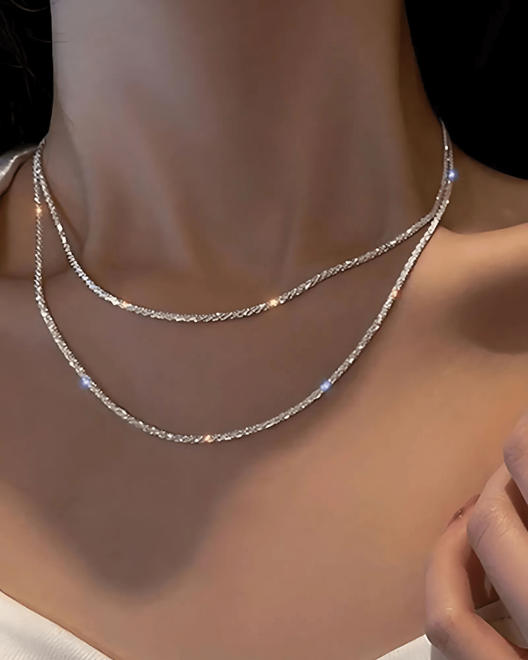 LUXE DOUBLE LAYER CHAIN NECKLACE