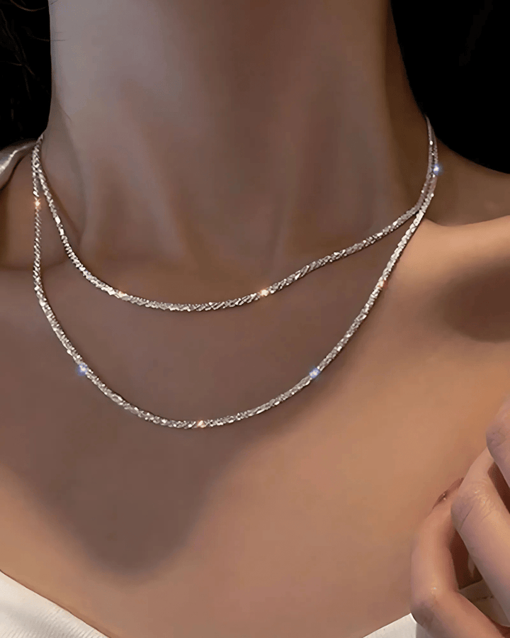 LUXE DOUBLE LAYER CHAIN NECKLACE