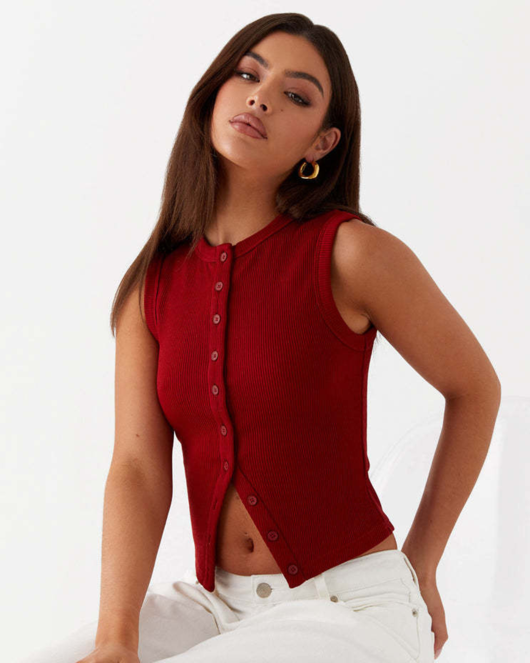 QUINN TOP - CHIC CLASSIC BUTTONED TOP